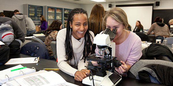 A student works in financial aid office