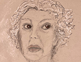 drawing of Tiina Ruus, self portrait