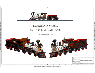 Diamond Stack Steam Locomotiv