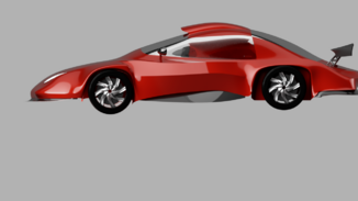 Red Car Render