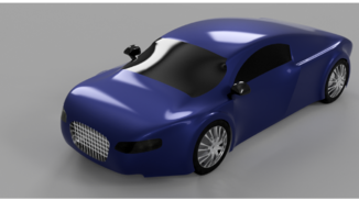 Blue Car Render