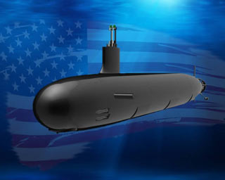 Submarine and American Flag