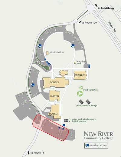 Map of Wifi on Dublin Campus Parking Lots