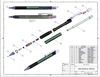 Mechanical Pencil Exploed View