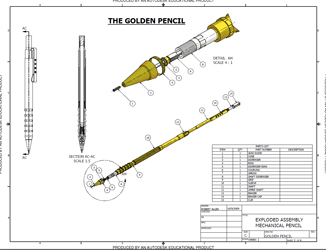 Mechanical Golden Pencil