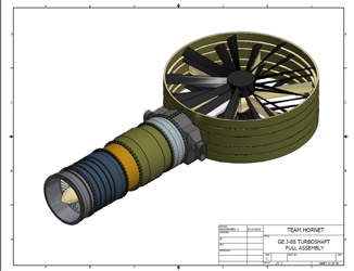 GE J-85 Turboshaft Full Assembely