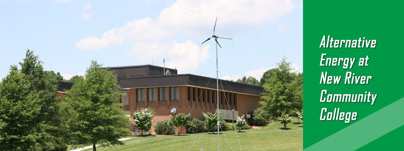 A wind turbine at New River Community College