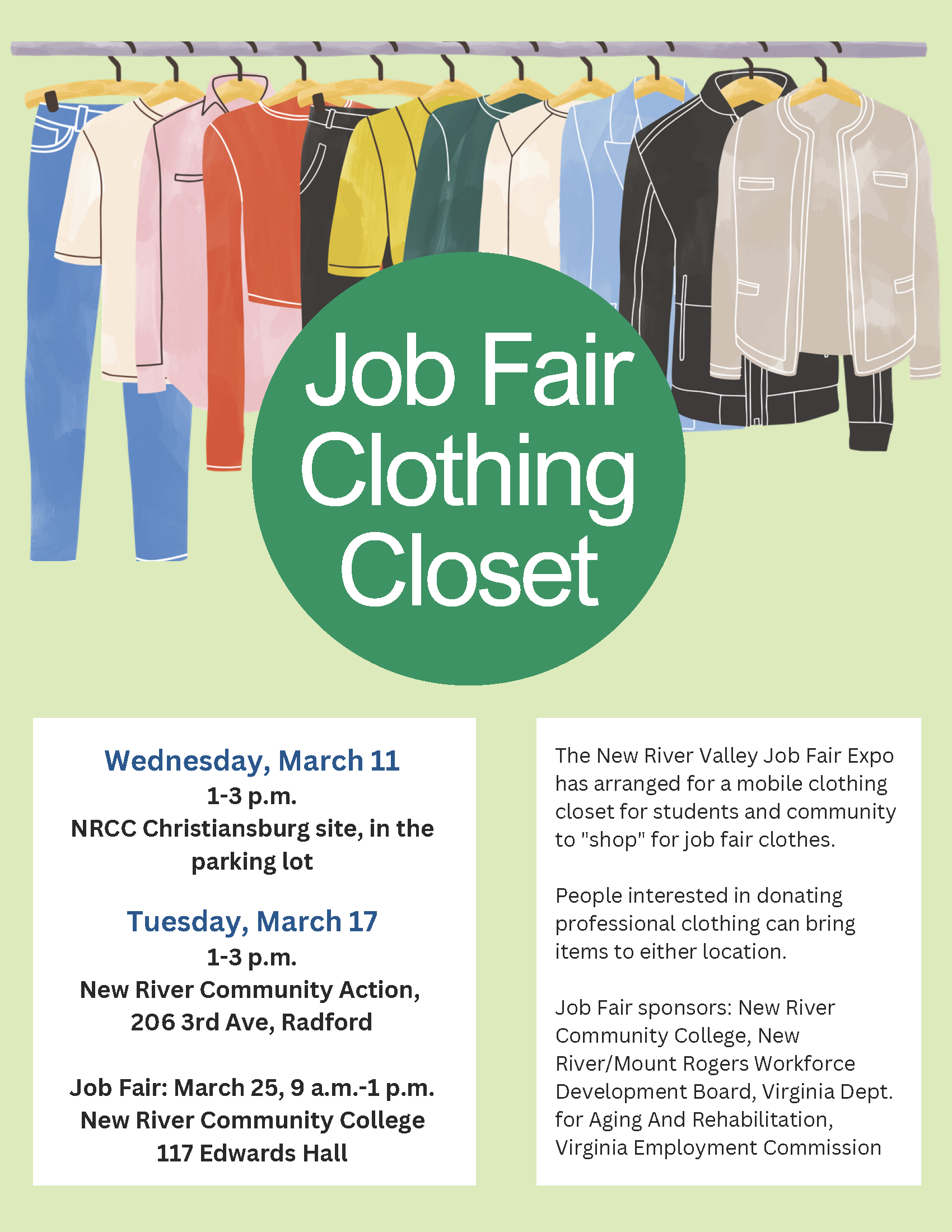 Clothing Closet for Job Fair 2026