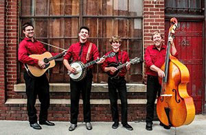 Photo of the four members of musical group Brothers Young